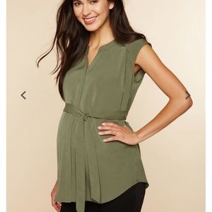 Cap Sleeve Tie Detail Maternity Tunic